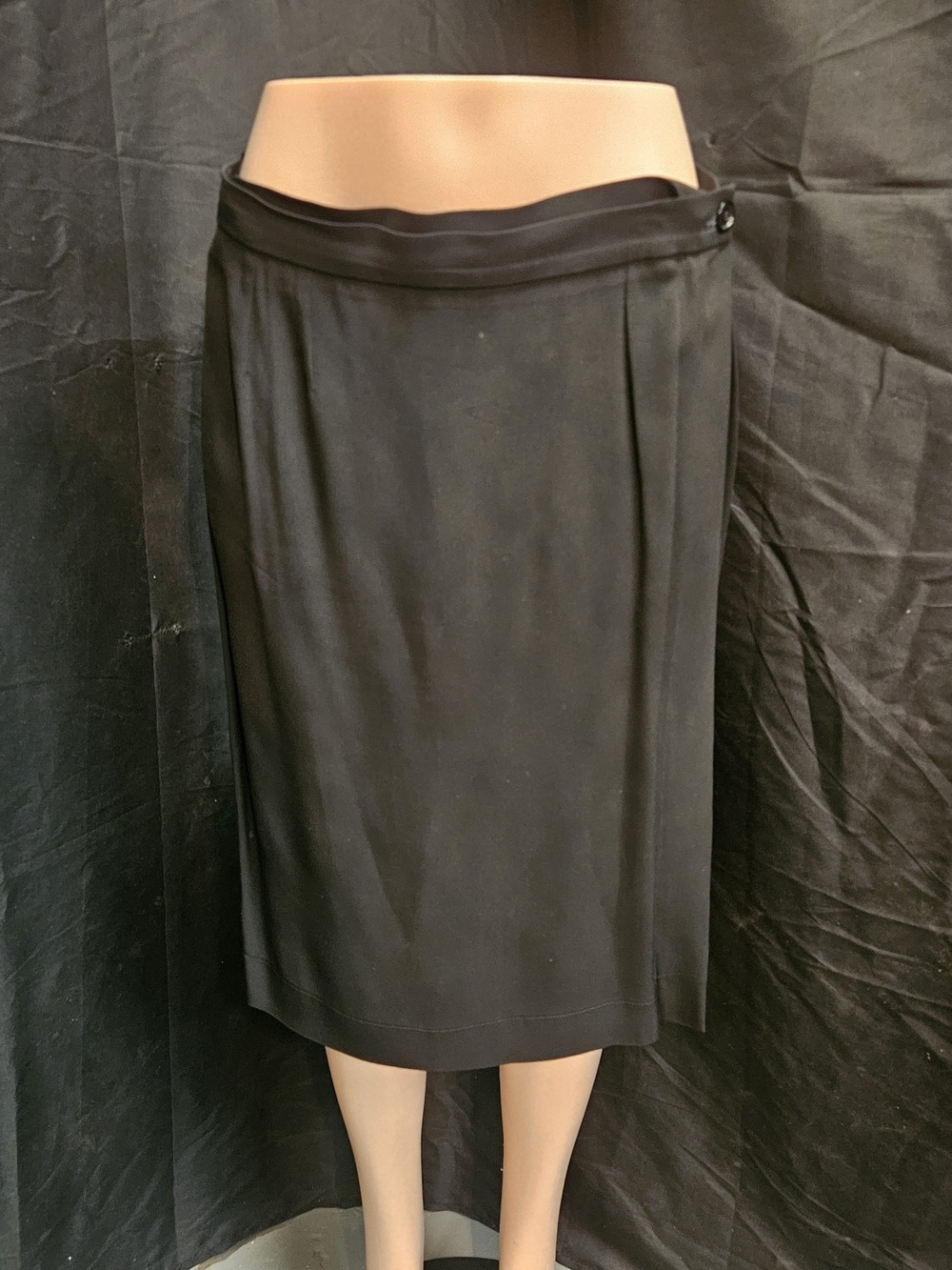 Yves Saint Laurent Black Midi Skirt